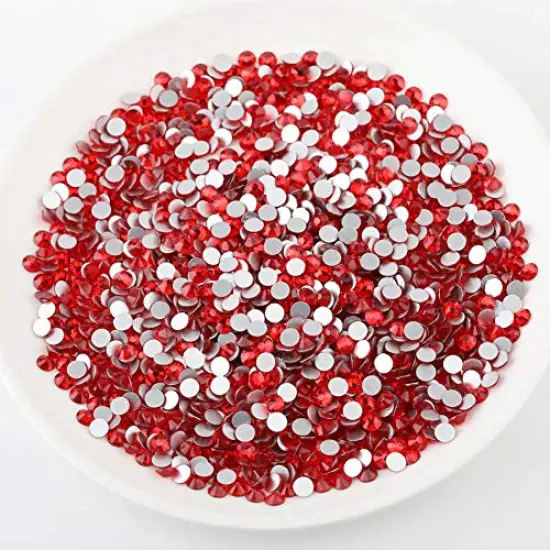 1440 PCS Flat Back Crystal Rhinestones Round Gems, Light Siam (2.7-2.8mm) {4}