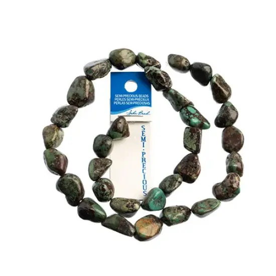 Earth's Jewel Semi-Precious 9-12mm Turquoise Natural 16" Nugget Strung Bead {1}