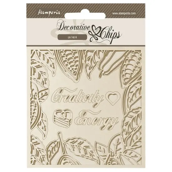 Stamperia Decorative Chips 5.5"X5.5"-Coffee And Chocolate Creativity Energy {1}