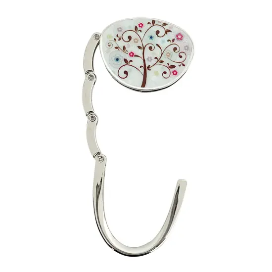 Wrapables Stylish Purse Hook Hanger, Foldable Handbag Table Hanger, Flower Tree {2}
