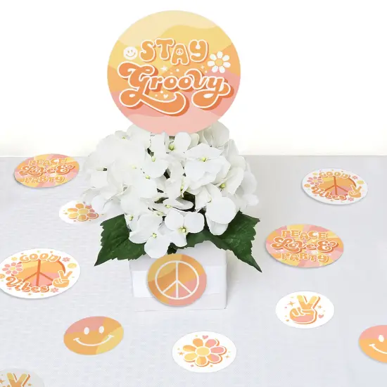 Big Dot of Happiness Stay Groovy - Boho Hippie Party Giant Circle Confetti - Party Decorations - Large Confetti 27 Count {6}