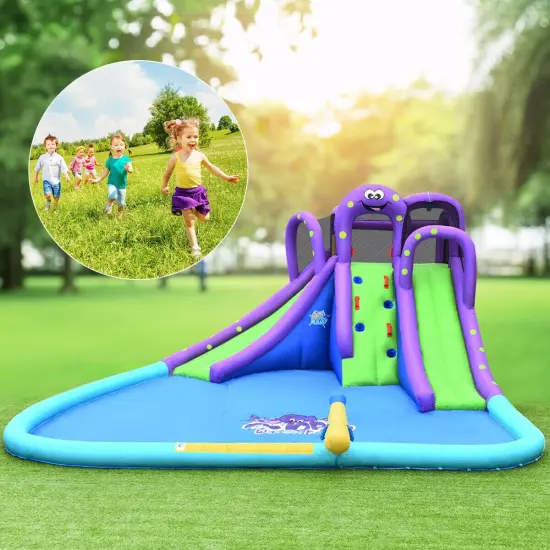 Inflatable Water Park Mighty Bounce House with Pool {1}