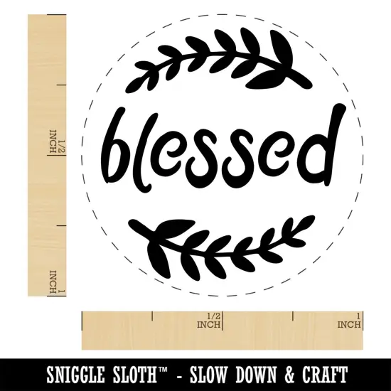 Blessed Wheat Strands Self-Inking Rubber Stamp Ink Stamper for Stamping Crafting Planners Lime Green {1}