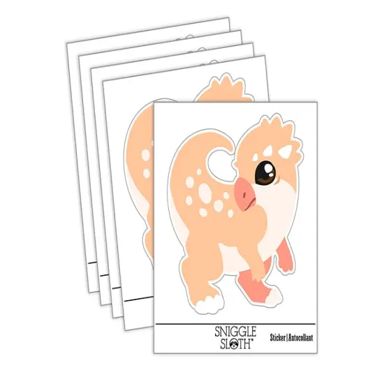 Chibi Pachycephalosaurus Dinosaur Waterproof Vinyl Phone Tablet Laptop Water Bottle Sticker Set - 5 Pack {2}