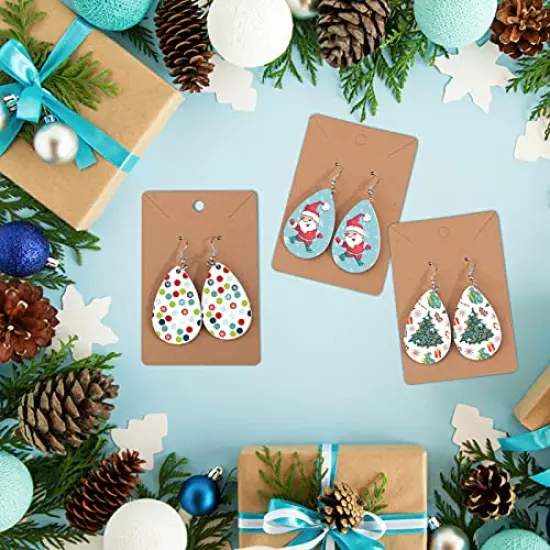 50 Pieces Sublimation Blanks Products - Sublimation Earring Blanks with Earring Hooks and Jump Rings for Halloween Christmas Women Girls DIY Earring Project Sublimation Accessories {3}