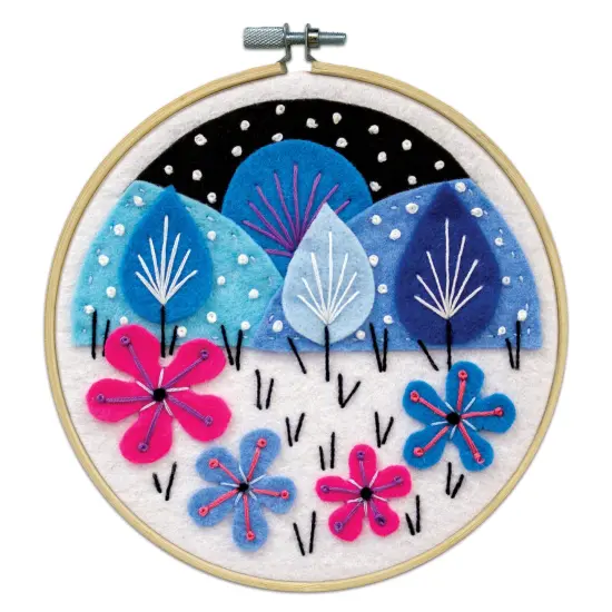 Design Works Felt Applique Kit 6" Round-Winter's Night {2}