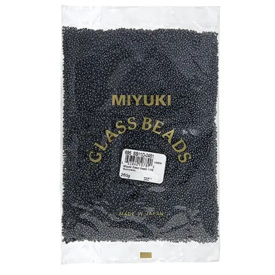 Miyuki 250g Metallic Round Rocailles Seed Beads, 11/0 Gunmetal #451 {3}