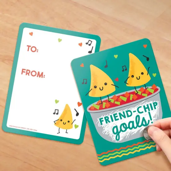 Friend-Chip Valentine Scratch-off Exchange Cards {1}