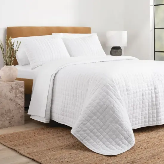 Nate Home by Nate Berkus Solid Cotton Textured Quilt Set {1}
