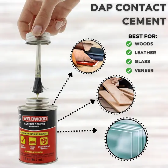 Air Dry Clay Foam (Black 300g) and EVA Foam (35cm x 150cm x 5mm Foam Roll) and DAP Weldwood Contact Cement (3oz) - Cosplay Foam and Clay Kit with Contact Cement Adhesive for DIY, Sculpting {4}