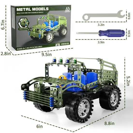283 Pieces STEM Model Truck Building Set - Engineering Toys for Kids Ages 8-12, Model Car Kits Gift for Boys 8-16 Years Old {3}