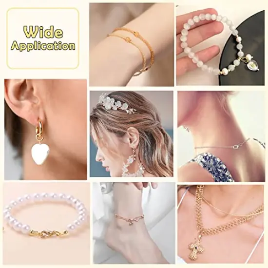 1200 Pieces Crimp Beads Kit for Jewelry Making, Crimp Beads, Covers, Tubes and Wire Guardians, Lobster Clasps, Jump Rings, Crimping Pliers and Beading Wire {3}