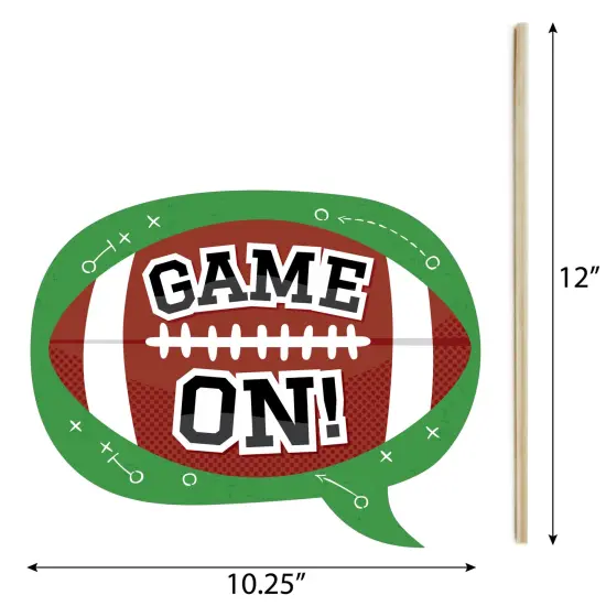 Big Dot of Happiness Funny The Big Game - Football Party Photo Booth Props Kit - 10 Piece {6}