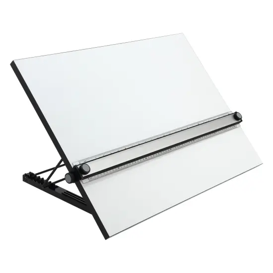 Acurit PXB 24&rdquo; x 36&rdquo; Drawing Board for Artists and Designers - Portable Workspace for Drawing, Sketching, Drafting, Painting - Multi-Angled Laminated Surface with Ruler and Parallel Motion Bar {1}
