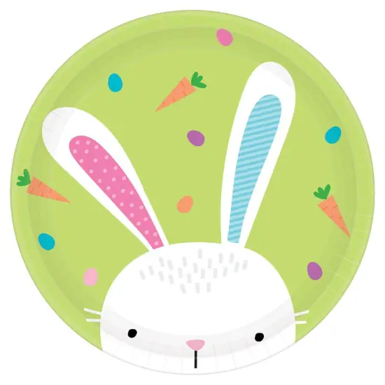 Hello Bunny 9" Round Plates {1}