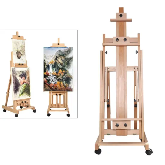 Kitcheniva Painting H-Frame Wood Large Heavy-Duty Studio Artist Easel Art {2}