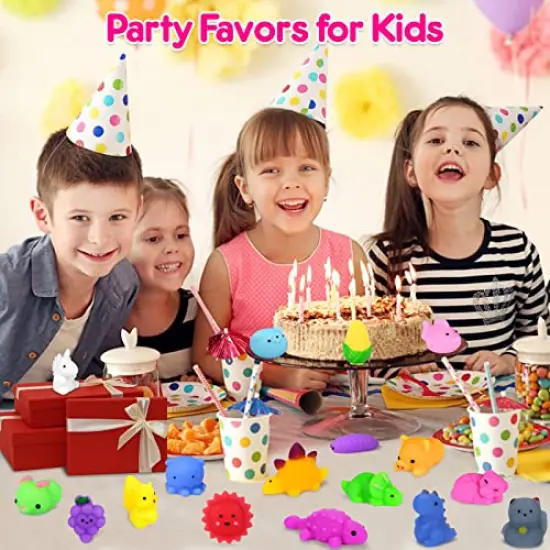 130 Pieces Squishies Mochi Squishy Toy, Kawaii Animal Squishies Party Favors for Kids Stress Relief Toys Valentines Day Gifts for Kids Easter Egg Fillers Gift Christmas Stocking Stuffers(Random) {6}