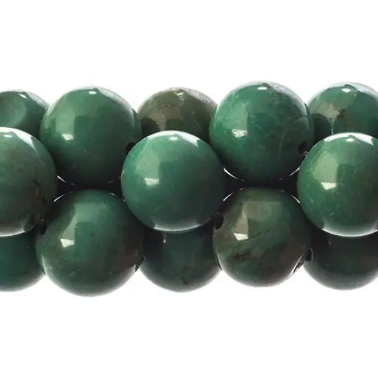 Earth's Jewel 12mm Turquoise Green Dyed Stabilized Semi-Precious Strung Bead {1}