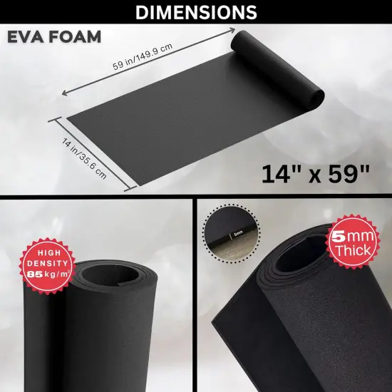Air Dry Clay Foam (Black 300g) and EVA Foam (35cm x 150cm x 5mm Foam Roll) and DAP Weldwood Contact Cement (3oz) - Cosplay Foam and Clay Kit with Contact Cement Adhesive for DIY, Sculpting {2}