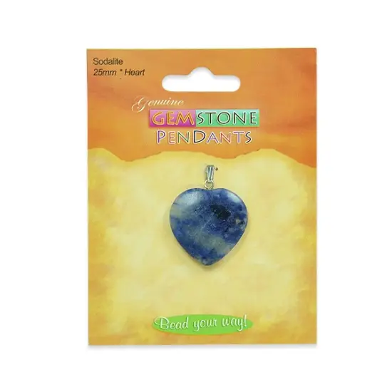 6 Packs of Sodalite Heart Pendant {1}