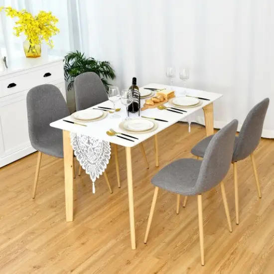 Set of 4 Gray Accent Dining Chairs {2}