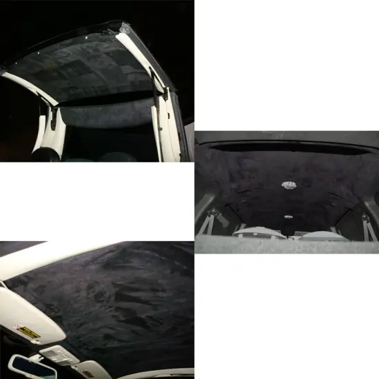 BLACK Suede Headliner Fabric Material ,Car Interior Roof Liner Upholstery. {3}