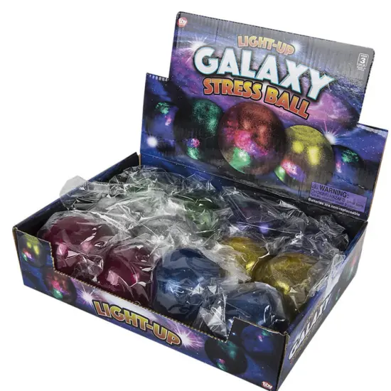 Flashing Galaxy Squeeze Ball - 12 Pieces {3}
