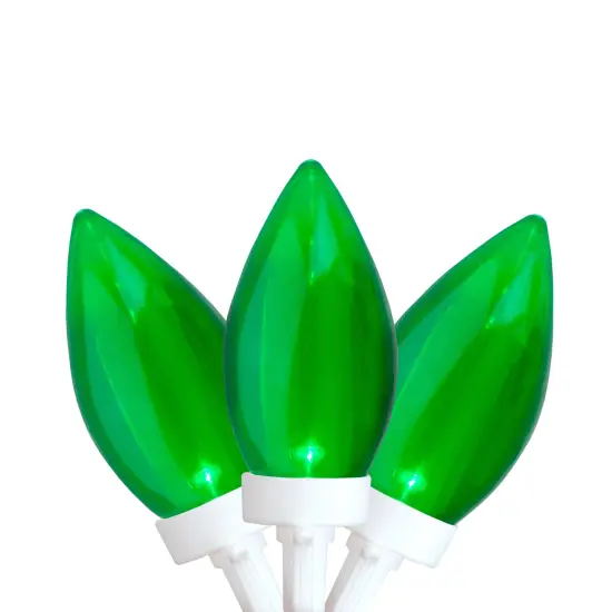 Northlight LED C9 Christmas Lights - Green - 16' White Wire - 25ct {1}