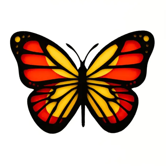 Set, painting 3D, "Butterfly 2", primed fiberboard, 4 layers, 17x17cm, ROSA TALENT {1}