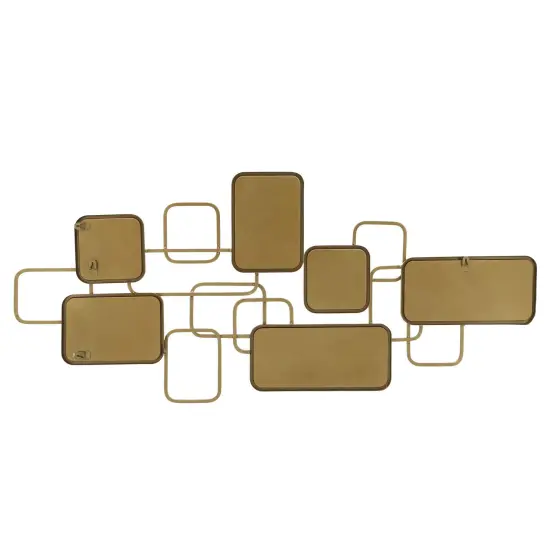 Kingston Living Mirrored Accent Wall Decoration - 46" - Gold {3}