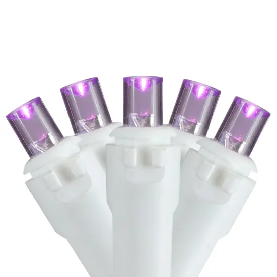 Northlight LED Wide Angle Icicle Christmas Lights - Purple - 5.5' White Wire - 100ct {3}