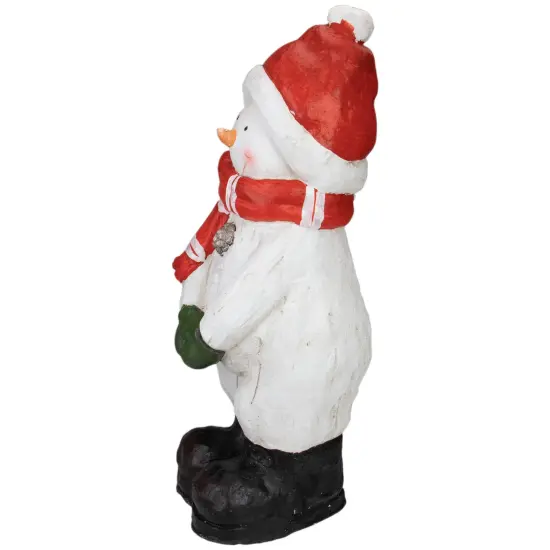 Northlight Standing Snowman Christmas Decoration - 17" - White and Red {3}