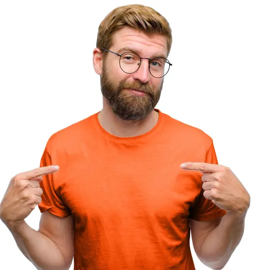 Short Sleeve Crew Neck Jersey T-Shirt | RADYAN&reg; Orange {1}