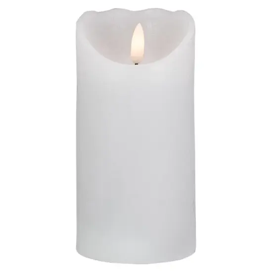 Northlight LED Flameless Pillar Christmas Candle - 6" - White {1}