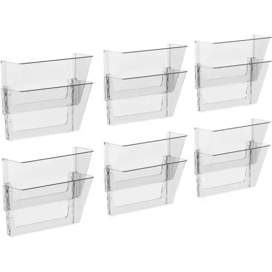 Storex Wall Files, 2-Pack, Letter, Clear (Case of 6 packs) {1}