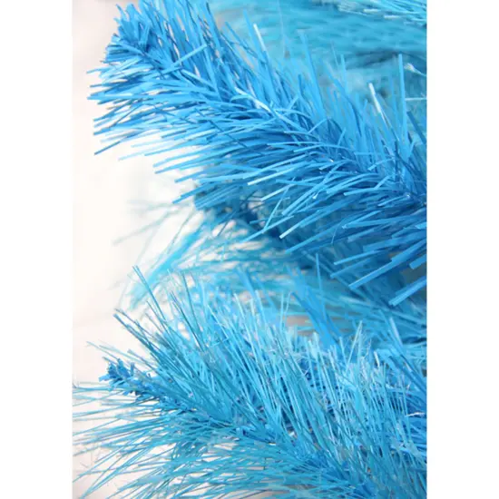 Vickerman Pre-Lit Cashmere Artificial Christmas Garland - 9' x 16" - Blue - Clear Dura Lit Lights {3}