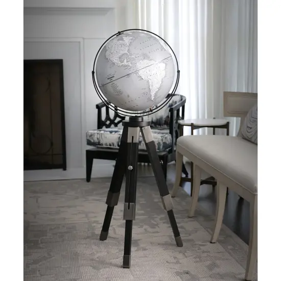 Willston 16&Prime; Grey Color Raised Relief Floor World Globe-Designer Series {2}