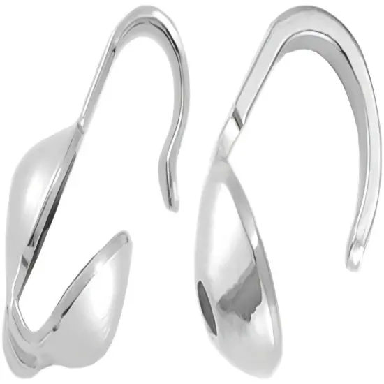 50 Sterling Silver Clam Shell Bead Tips & 50 Bead Tips Hole Size 0.029" {1}