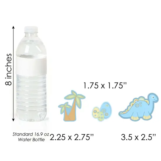 Big Dot of Happiness Baby Boy Dinosaur - DIY Shaped Baby Shower Cut-Outs - 24 Count {6}