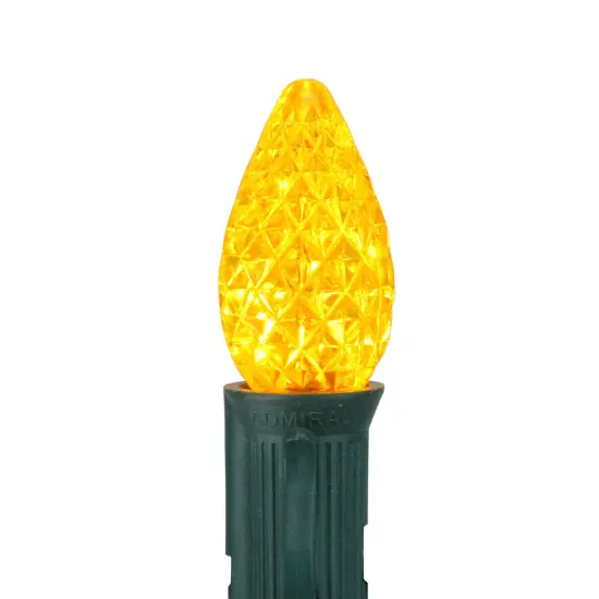 Northlight Faceted LED C7 Christmas Replacement Bulbs - Yellow - Pack of 25 {3}