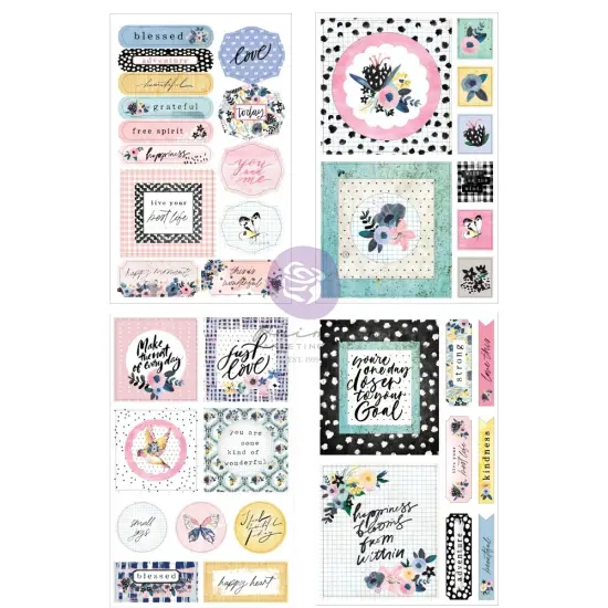 Spring Abstract Cut-Out & Sticker Sheets 5"X8" 8/Sheets {3}