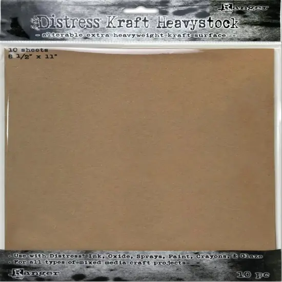 Tim Holtz Distress Kraft Heavystock 10/Pkg-8.5"X11" {1}
