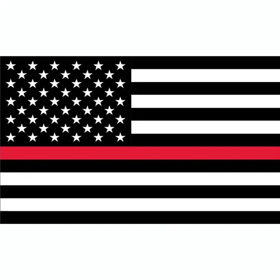 American Flag Thin Red Line Honor Tribute Firefighters Flag 3'x5' {1}
