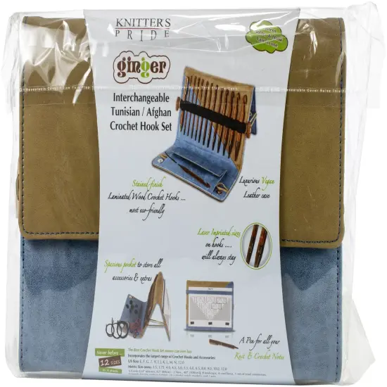 KnitPro-Ginger Interchangeable Crochet Hooks Set-Set Of 12 - Assorted Sizes {1}