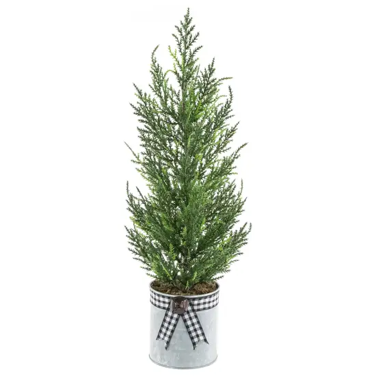 Northlight Artificial Cypress Christmas Tree - 18.5" - Unlit Green {1}