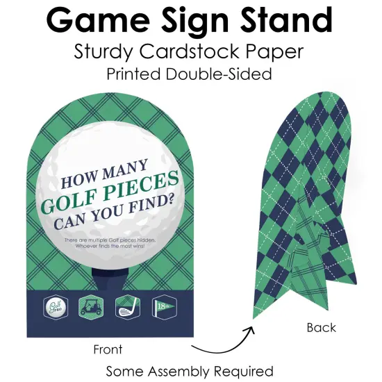 Big Dot of Happiness Par-Tee Time - Golf - Birthday or Retirement Party Scavenger Hunt - 1 Stand and 48 Game Pieces - Hide and Find Game {7}