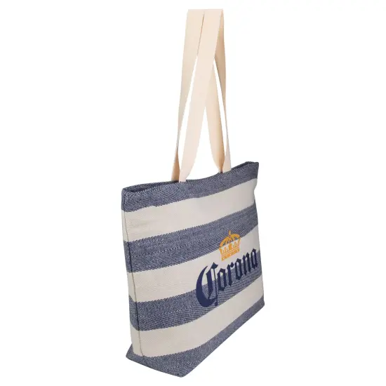 Northlight 20" Corona Striped Beach Bag White {3}