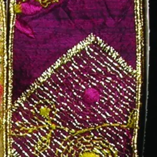 The Ribbon People Burgundy Satin with Elegant Stitching Wired Craft Ribbon 2.5" x 10 Yards Purple {1}