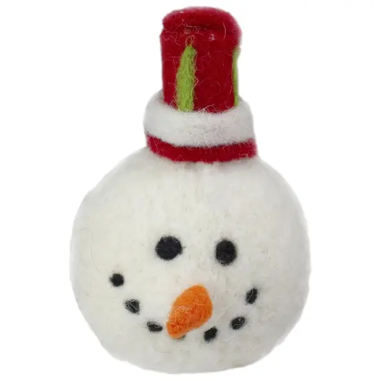 Tii Collections 5" Snowman Head with a Red and White Hat Christmas Ornament {1}