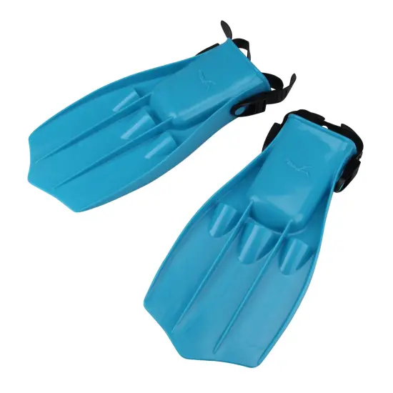 Swim Central 11.25" Florescent Blue Dolphin Recreational Swim Fins {1}
